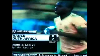 World Cup Уругвай срещу Мексико 1 - 0 & Южна Африка срещу Франция 2 - 0 първo половреме 