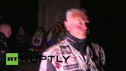 Germany: 'Night Wolves' get suprise visit from PEGIDA founder Lutz Bachmann