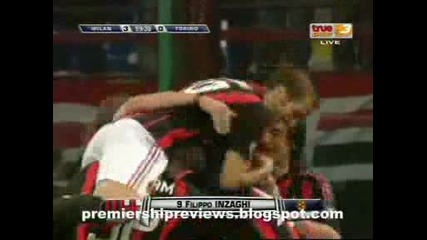 Милан - Торино 3:0 Филипо Индзаги Хетрик