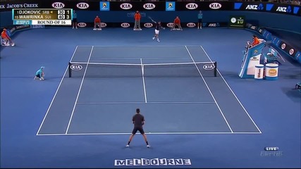 Best Point Djokovic vs Wawrinka 2013 Ao (4r Highlights)