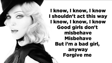 Madonna - Girl Gone Wild # Lyrics on Screen #