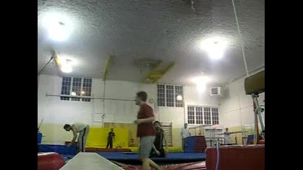 Triple Backfilip On Trampoline