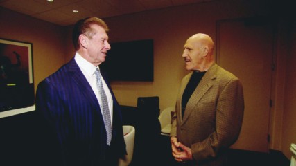 Bruno Sammartino and Vince McMahon share an emotional backstage moment (WWE Network Exclusive)