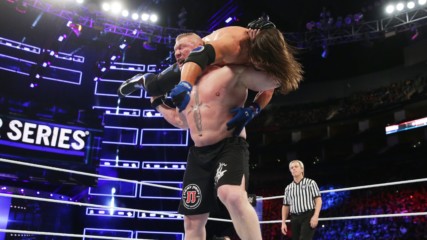AJ Styles nails Brock Lesnar with a 450 Splash: Survivor Series 2017 (WWE Network Exclusive)