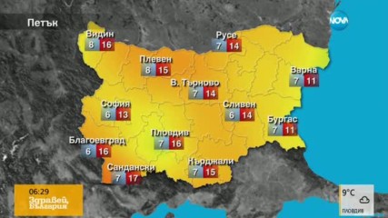 Прогноза за времето (31.03.2017 - сутрешна)
