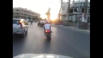'09 Suzuki Hayabusa Turbo Drift in the streets of Amman!