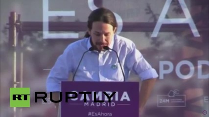 Spain: Podemos' Iglesias targets Rajoy in pre-election rally