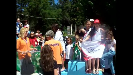 Награждаване на смесената момичешка щафета на Пск Черно Море-армеец в Сандански 2011!