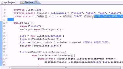 Java Programming Tutorial - 71 - Jlist Program