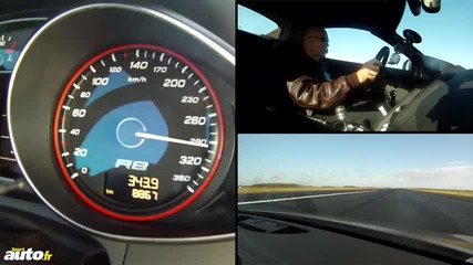 Ускорение на Audi R8 V10 !!!