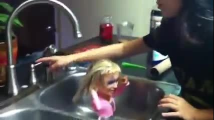 Girl Gets Sprayed And Pranked During Tutorial