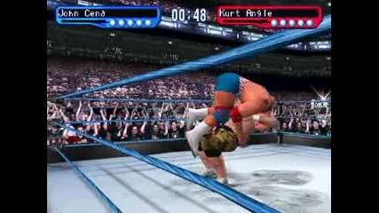 John Cena Vs Kurt Angle smackdown for ps1 my gameplay