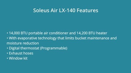 Soleus Air 14000 Btu Portable Air Conditioner with Dehumidifier