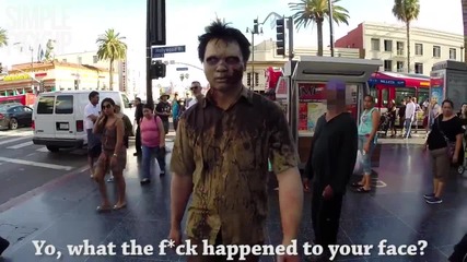 Зомби се разхожда по улиците на Лос Анджелис