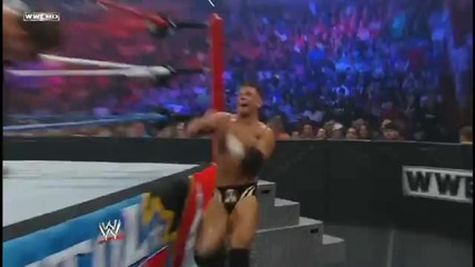 Single Leg Dropkick on opponent in the apron - Alex Riley