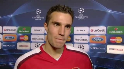 Ван Перси коментира победата в Шл (арсенал - Олимпиакос 2 - 0)