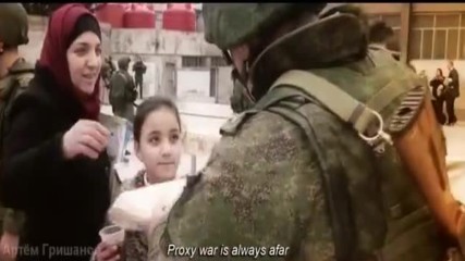 Руската армия по време на мисия в борба срешу тероризма в Сирия.