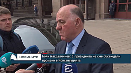 Боян Магдалинчев: С Президента не сме обсъждали промени в Конституцията