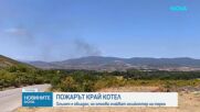 Пожарът край Котел: Огънят е овладян, но отново очакват хеликоптер на терен