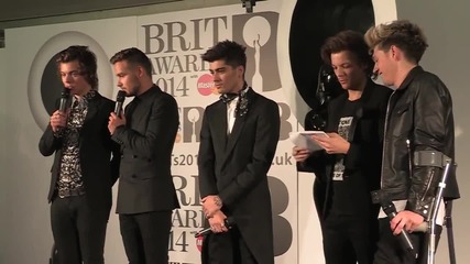 Интервю с One Direction - Brit Awards 2014
