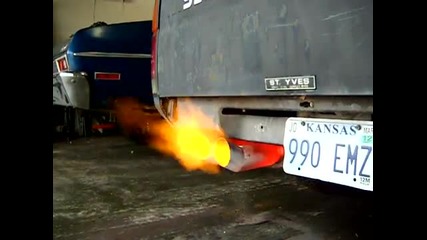 flame thrower exhaust. home made!