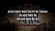 ^^ Превод & ( Lyrics ) ^^ Dead by April - Done with broken hearts