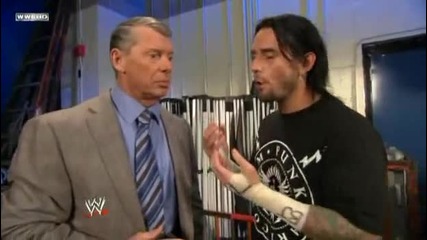 Smackdown 16.10.09 - Mr.mcmahon and Cm Punk Backstage 
