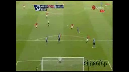 05 04 2009 Manchester 3:2 Aston Villaв  Ronaldo Goal 2 - 2!!!