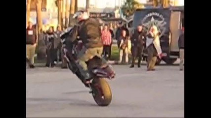 Wow Great Motorcycle Stuntstonystunts.compart 2 venice beach california dec22, 2009 - 
