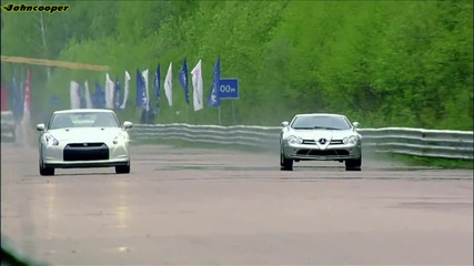 Mclaren Mercedes Slr vs Nissan Gtr stage 2