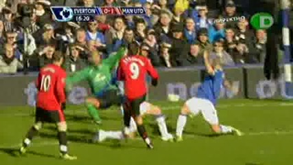 Man Und 1:1 Everton Berbatov Goal! 