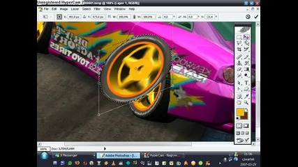 How to blur wheel in Photoshop with Radial Blur