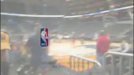 Lebron James Makes Shot Behind the Backboard