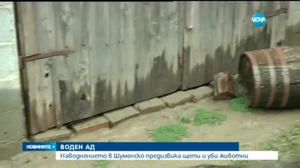 Наводнението в Шуменско - с материални щети и убити животни