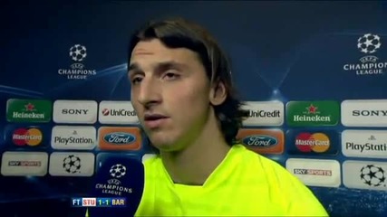 Zlatan Ibrahimovic Interview After The Game Vs Stuttgart 1 - 1 