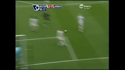29.03 Болтън - Арсенал 2:3 Фабрегас Победен гол