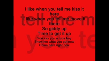 Rihanna Rude Boy (lyrics on Screen) 