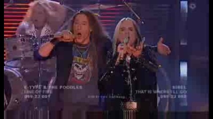 E - Type & The Poodles - Line Of Fire, Live, 2008 !!!