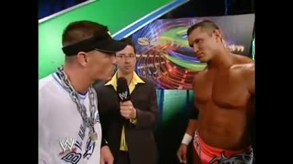 Randy Orton and John Cena backstage interview summerslam 2004
