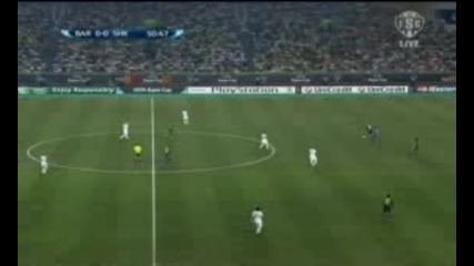 Барселона - Шахтьор Донецк 1:0(първа част,  второ полувреме)