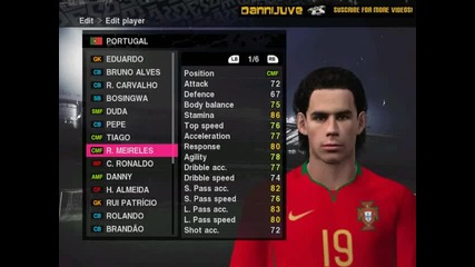 Pes 2010 Лица - Португалия 