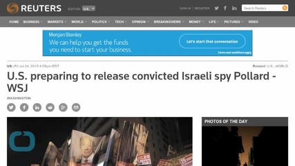 U.S. Preparing to Release Convicted Israeli Spy Pollard - WSJ