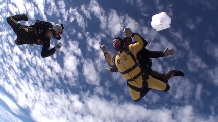 Wwe superstar C M Punk skydives with the Golden Knights