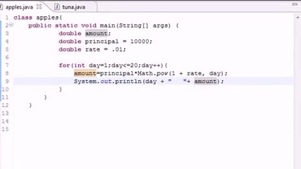 Java Programming Tutorial - 23 - Compound Interest Program