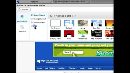 How to change Myspace 2.0 Layout v2