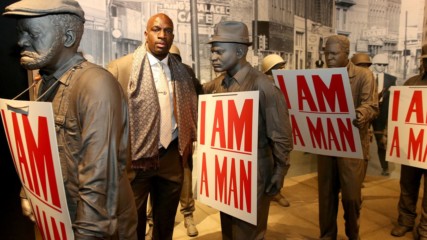 Black History Month: Superstars learn about the 1968 Memphis sanitation workers' strike at the National Civil Rights Mus