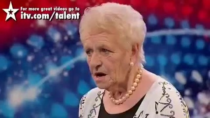 80 годишната Janey Cutler вдигна цялата публика и журито на крака Britains Got Talent 2010 