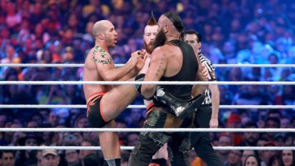 Young WWE fan Nicholas teams with Braun Strowman against The Bar: WrestleMania 34 (WWE Network Exclusive)