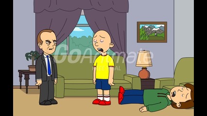Caillou beats up his dad and gets arrested