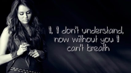 Miley Cyrus - Take me along - Lyrics on the screen 